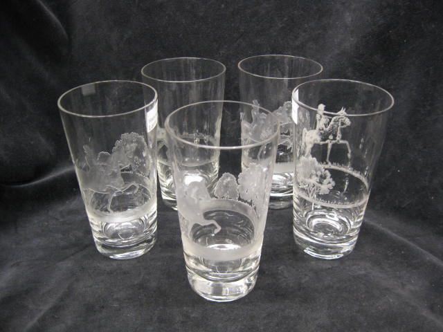 5 Heisey Glass ''Equestrian