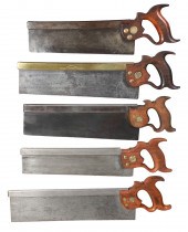 (5) Henry Disston miter box sa