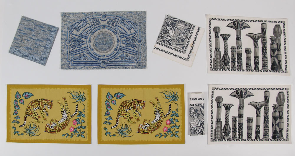 5 HERMES PLACEMATS: Two in a