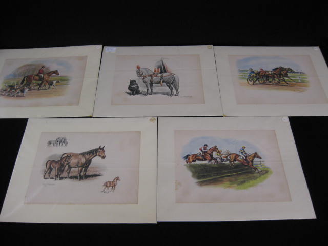 5 Horse Prints by Edwin Megargee