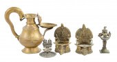 (5) Indian pooja oil lamps, un