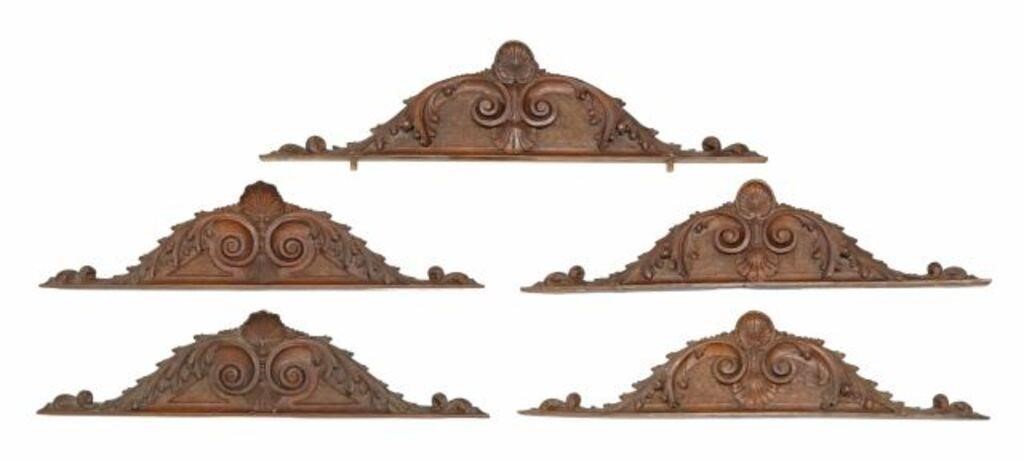 (5) ITALIAN CARVED FOLIATE SCROLL &