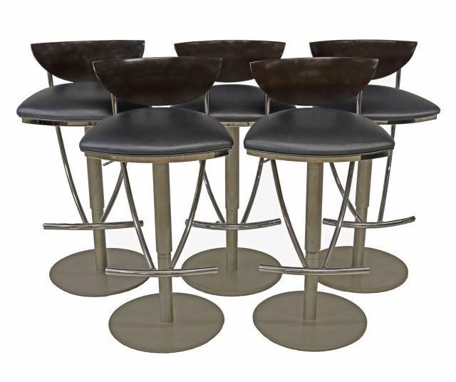 5) ITALIAN MODERN BLACK LEATHER &