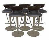 5) ITALIAN MODERN BLACK LEATHE