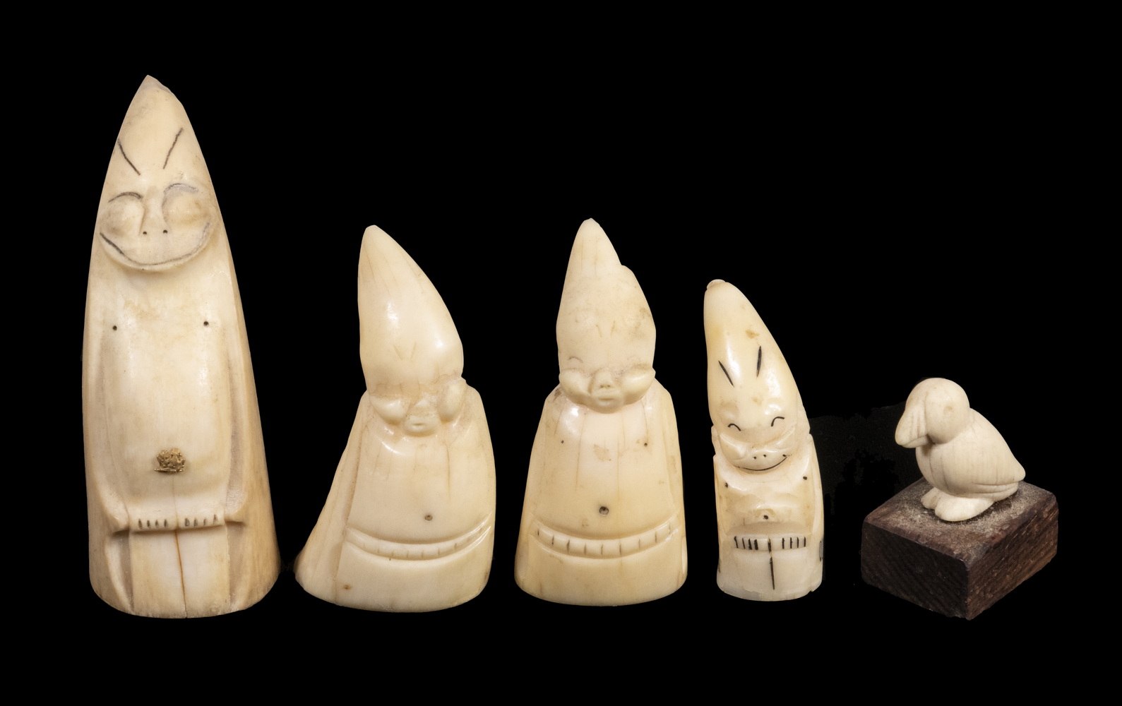 (5) IVORY WALRUS TUSK INUIT