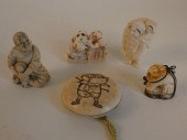 5 JAPANESE BONE ITEMS & INROLo
