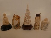 5 JAPANESE CARVED FIGURESLot 5