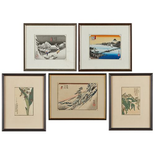5 JAPANESE WOODBLOCK PRINTS