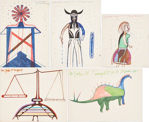 5 JOHN HENRY TONEY OUTSIDER ART