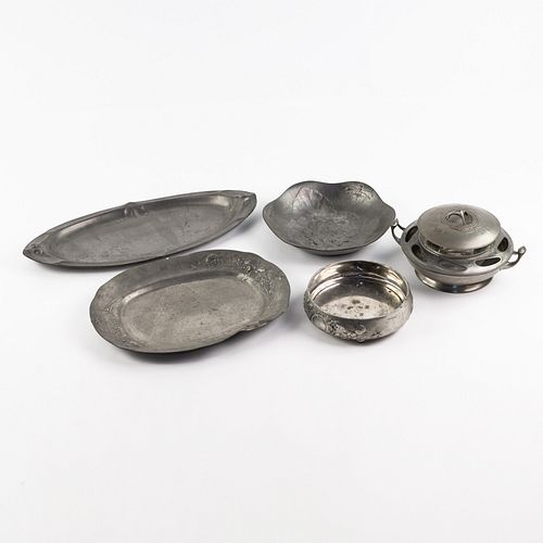 (5) KAYSERZINN PEWTER DISHES INCL