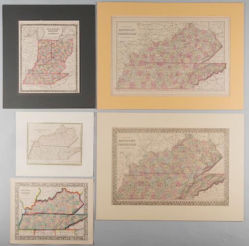 5 KENTUCKY AND TENNESSEE MAPS1st