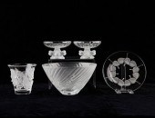 5 LALIQUE CRYSTAL GLASS VESSEL