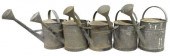 (5) LARGE VINTAGE GALVANIZED W