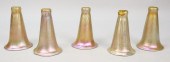 5 L.C. TIFFANY FAVRILE GLASS S