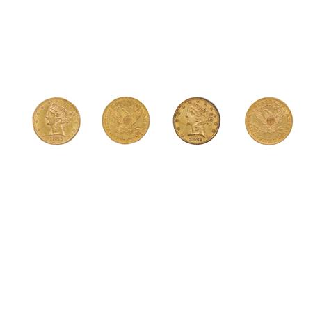 $5 Liberty Head, Four Coins 	 