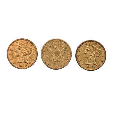 $5 Liberty Head, Seven Coins 	 