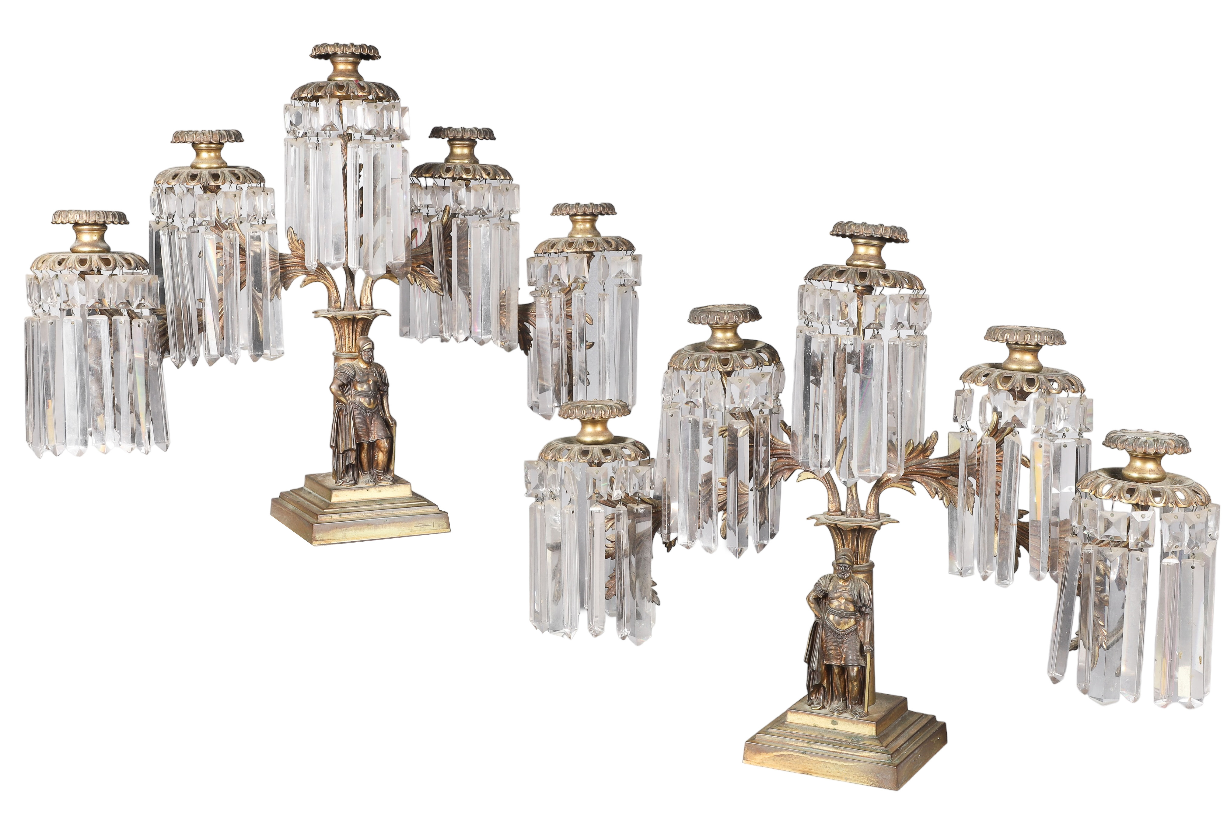 5-Light Gilt Bronze Girandoles