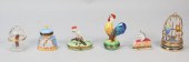 5 LIMOGES PORCELAIN ANIMAL BOX