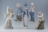 5 LLADRO PORCELAIN FIGURINES:
