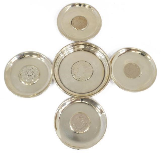 (5) MEXICO STERLING PLATES INSET