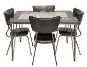 (5) MID-CENTURY KITCHEN TABLE