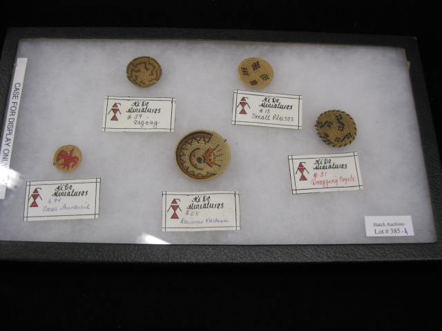 5 Miniature Indian Baskets 3/4'' to