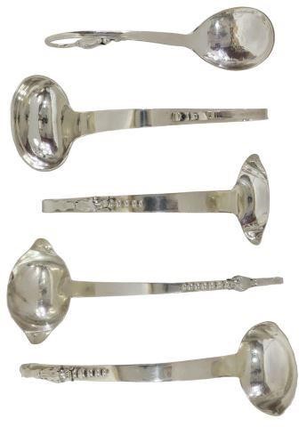 (5) MODERNIST STERLING BLOSSOM