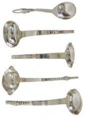 (5) MODERNIST STERLING BLOSSOM