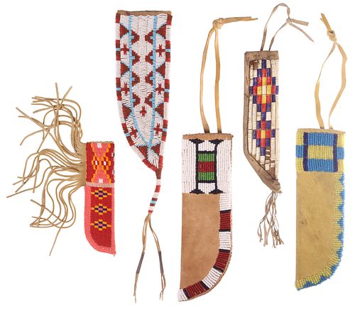 (5) NATIVE AMERICAN STYLE BEADED