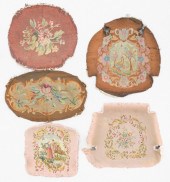 (5) Needlepoint chair cover an