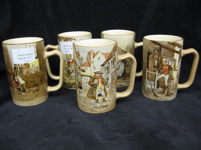 5 New Hall Staffordshire Mugs