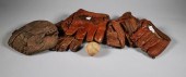 (5) OLD LEATHER BASEBALL GLOVE