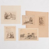 (5) OLD MASTER ETCHINGS, REMBR