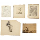 (5) ORIGINAL PORTRAIT DRAWINGS