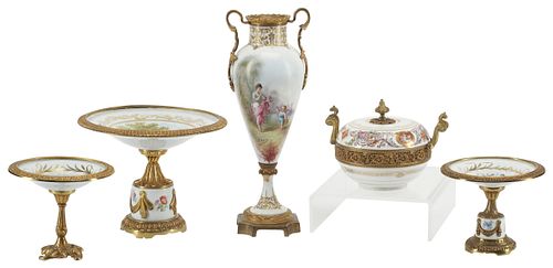 (5) ORMOLU-MOUNTED SEVRES STYLE