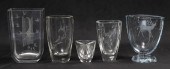 (5) Orrefors and style vases t
