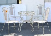 (5) PAINTED WROUGHT IRON & WOV