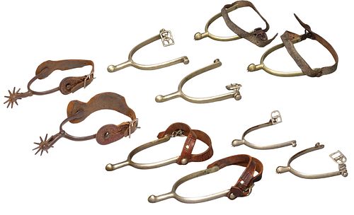 (5 PAIR) WESTERN COWBOY SPURS,