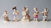 5 PC. 19TH C. MEISSEN PORCELAI