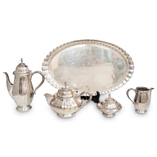 (5 PC) ANTIQUE GERMAN WMF SILVER