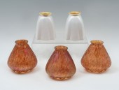 5 PC. ART GLASS SHADE COLLECTI