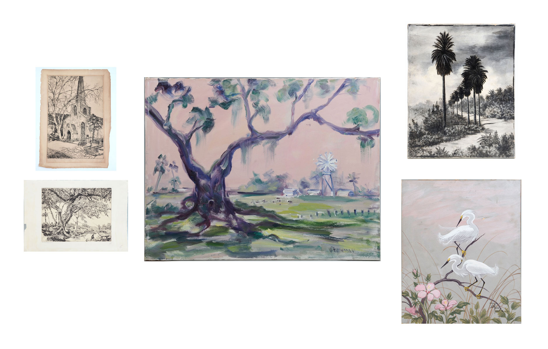 5 PC ART LOT MAINS STOWMAN LOCKE