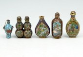 5 PC. CHINESE CLOISONNE SNUFF