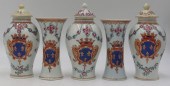 5 PC. CHINESE FAMILLE ROSE ARM