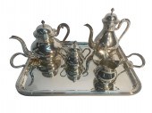 5 PC. CONTINENTAL SILVER TEA S