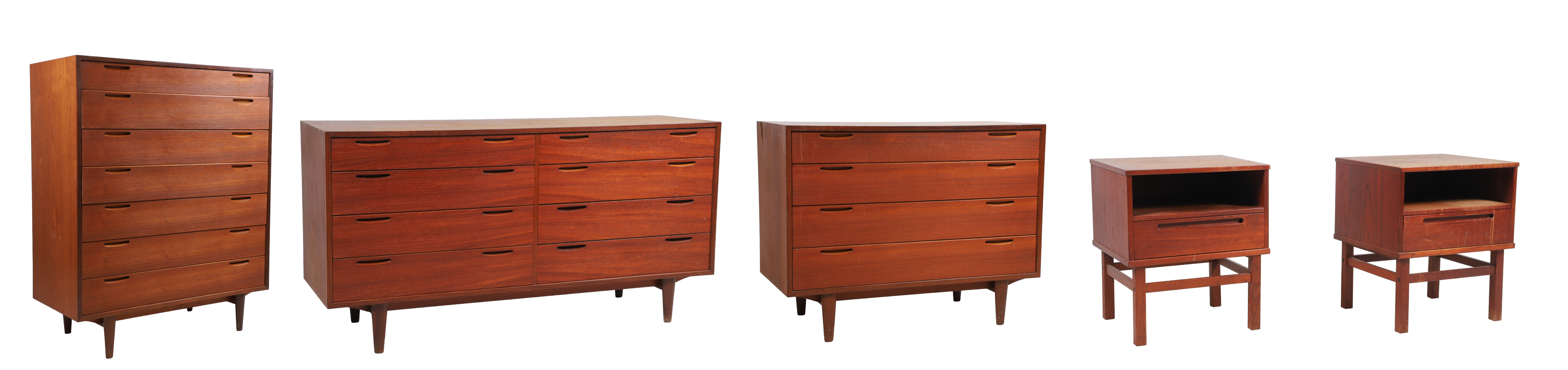 (5) pc Danish Modern bedroom set,