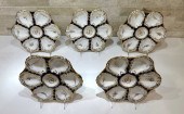 5 PC. DRESDEN PORCELAIN OYSTER