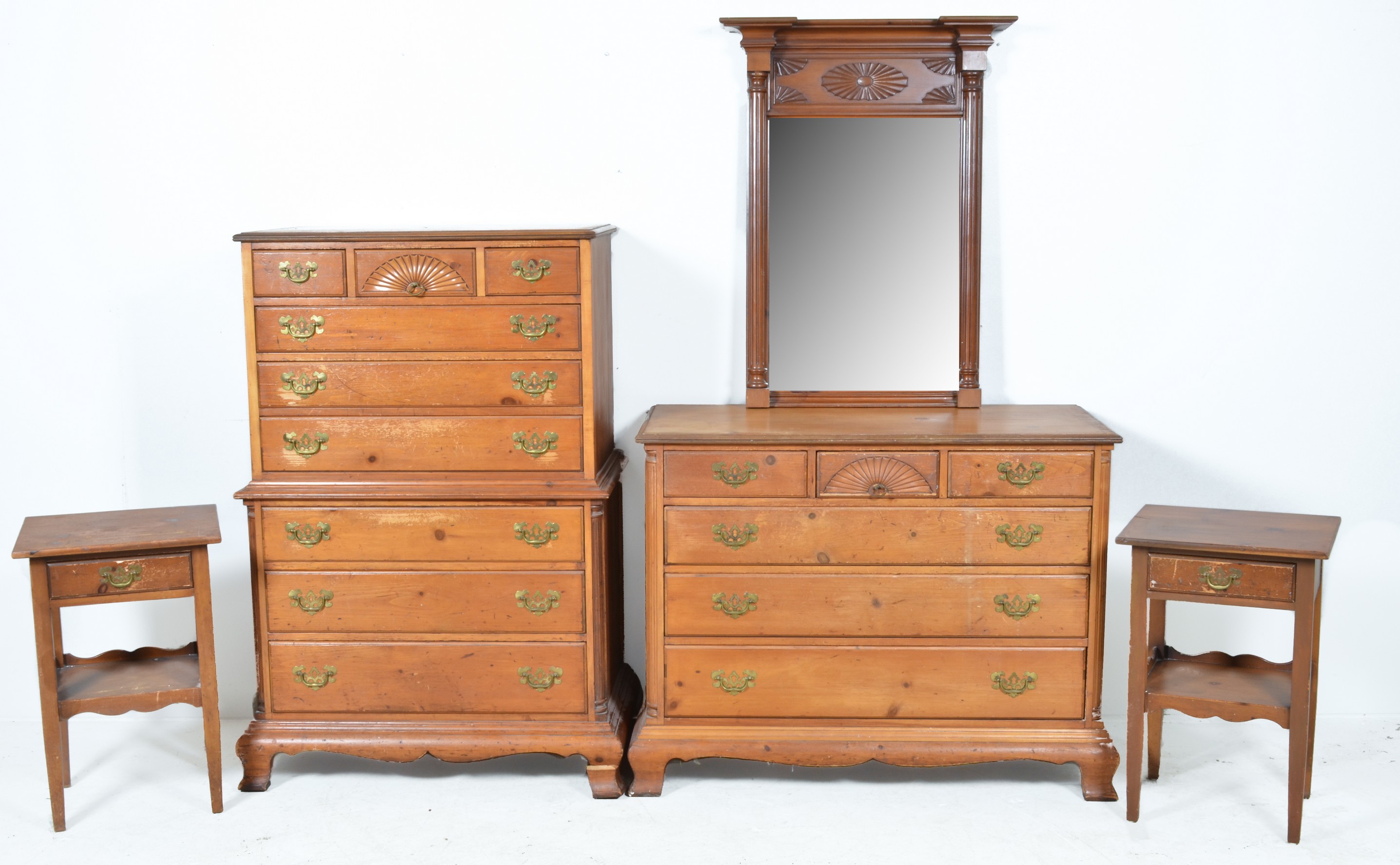 (5) pc Drexel cherry bedroom set,
