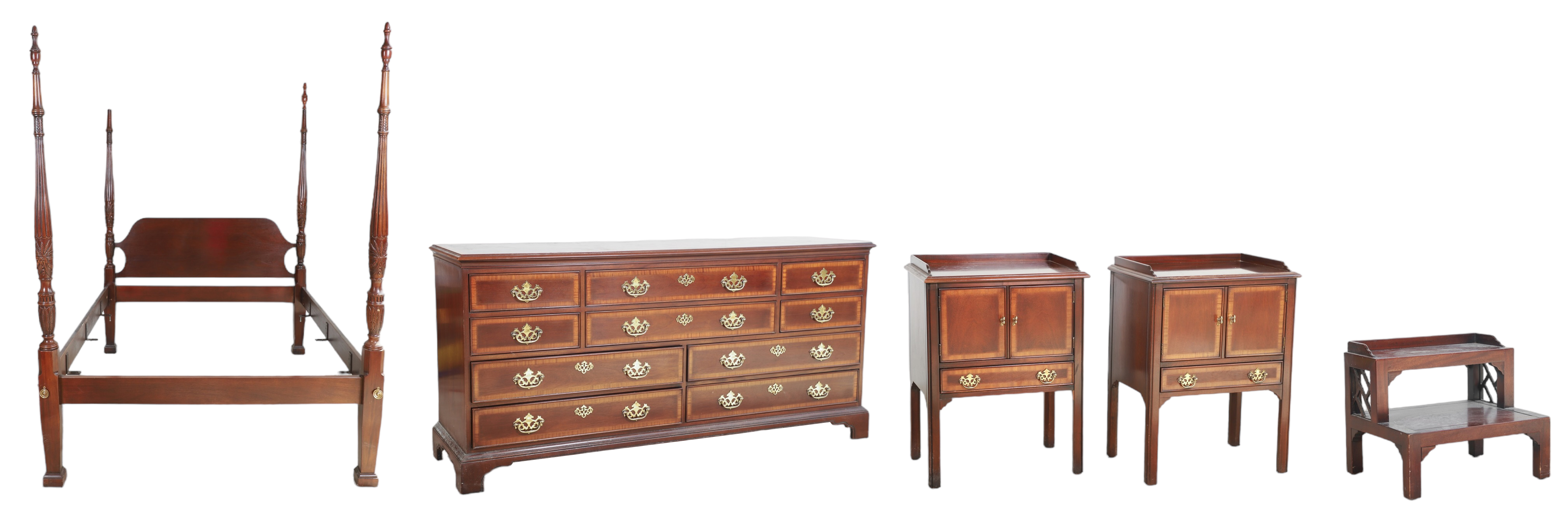 (5) pc Drexel mahogany bedroom set,