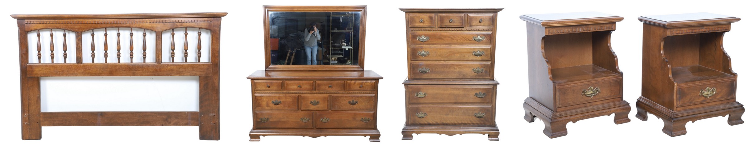 (5) pc Ethan Allen mahogany bedroom